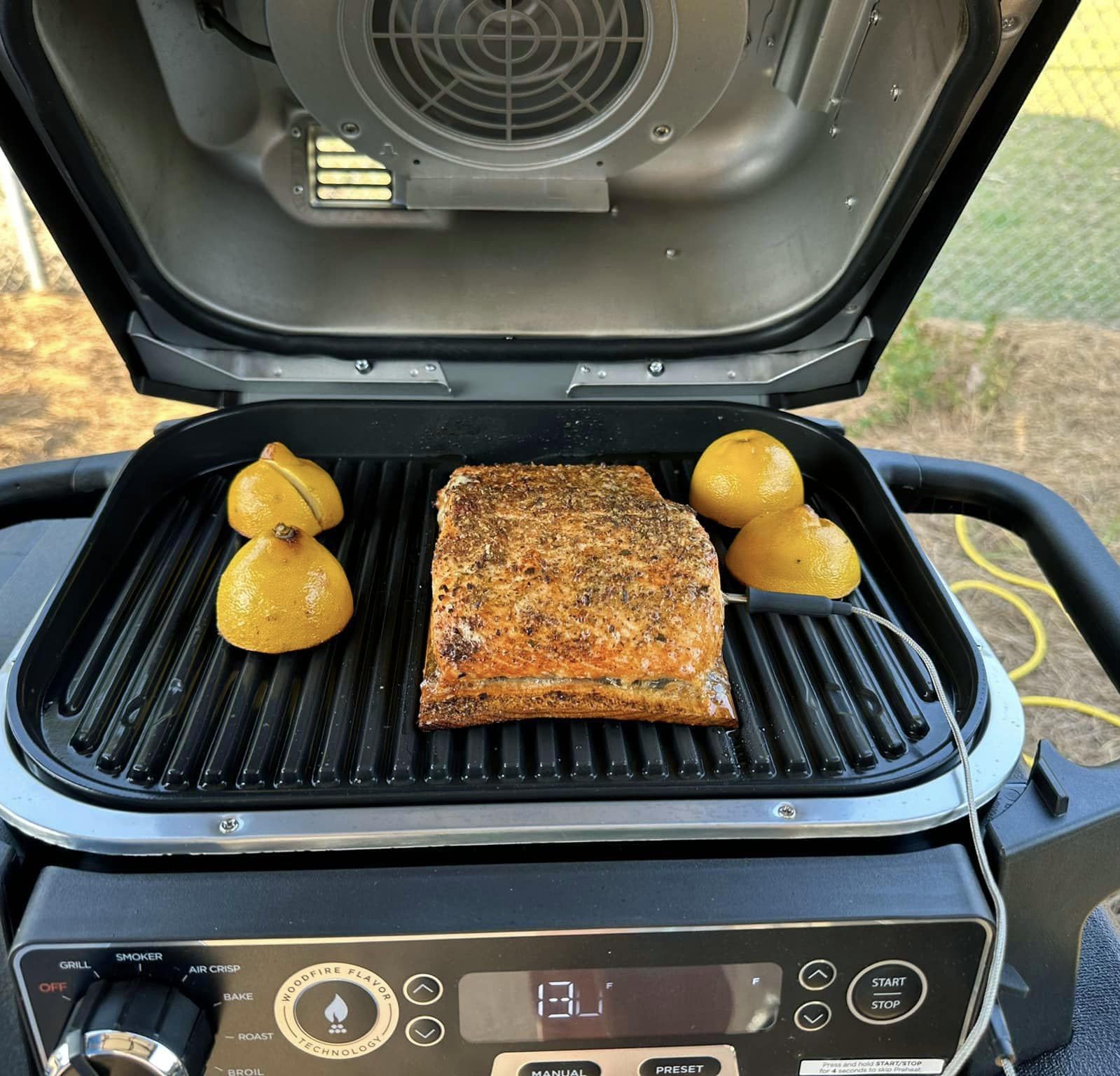 **Ninja Woodfire OG700 & OG701 Grill Griddle Plate - Flat Top Griddle Insert for Outdoor Grilling, Striped Baking Pan - Perfect for BBQ, Pancakes & Burgers**