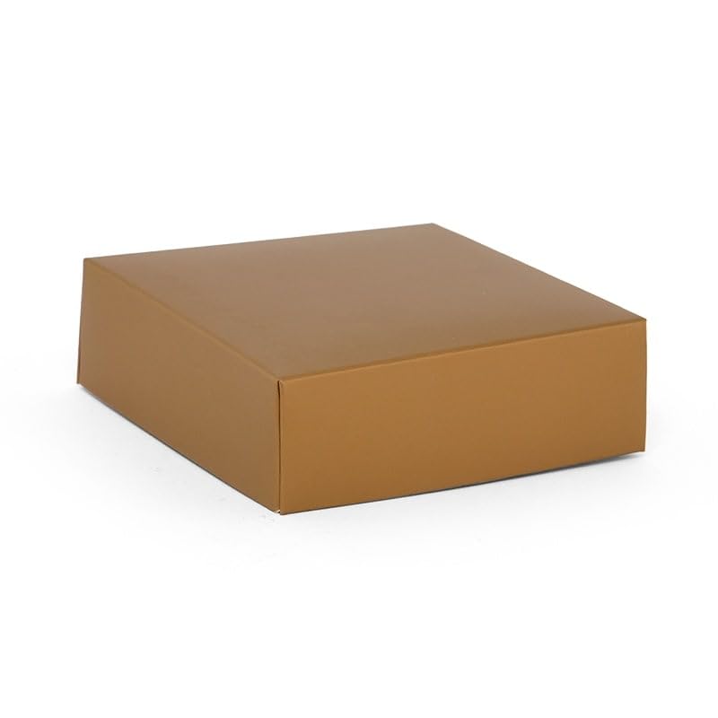 Premium 8x8 Gold Luxury Fold-Up Gift Box Lid - 200 Pack by Paper Mart | Elegant Gift Packaging for Weddings, Parties & Special Occasions