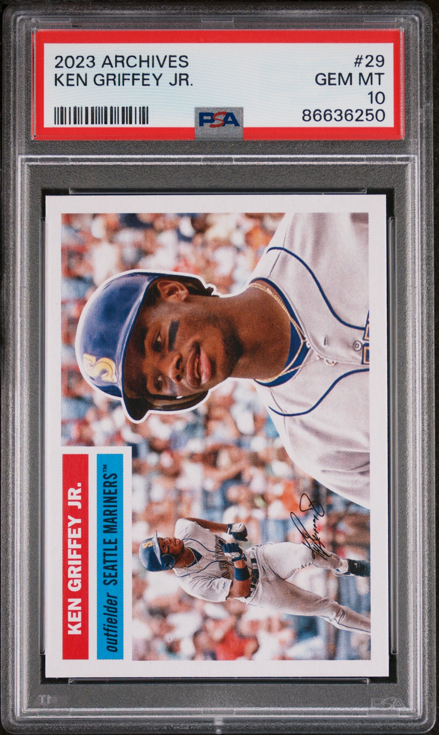2023 Topps Archives Ken Griffey Jr. #29 PSA 10 Gem Mint Baseball Card - Perfect for Collectors & Sports Memorabilia Displays