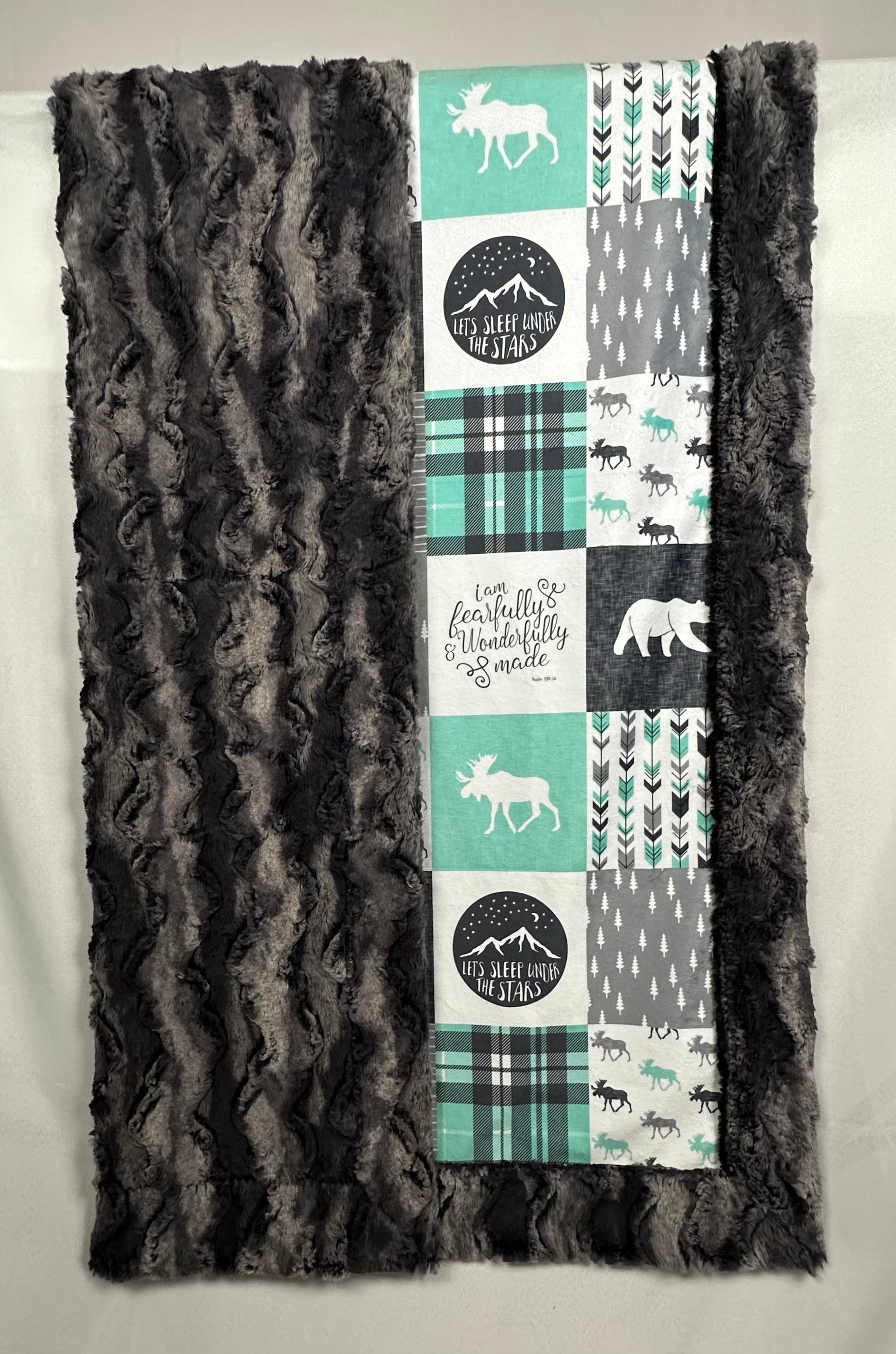 Fearfully & Wonderfully Made Luxe Large Toddler/Child Blanket 42x60 with 13x19 Pillowcase - Soft Nursery Blanket for Boys & Girls, Perfect for Bedtime, Travel & Snuggling