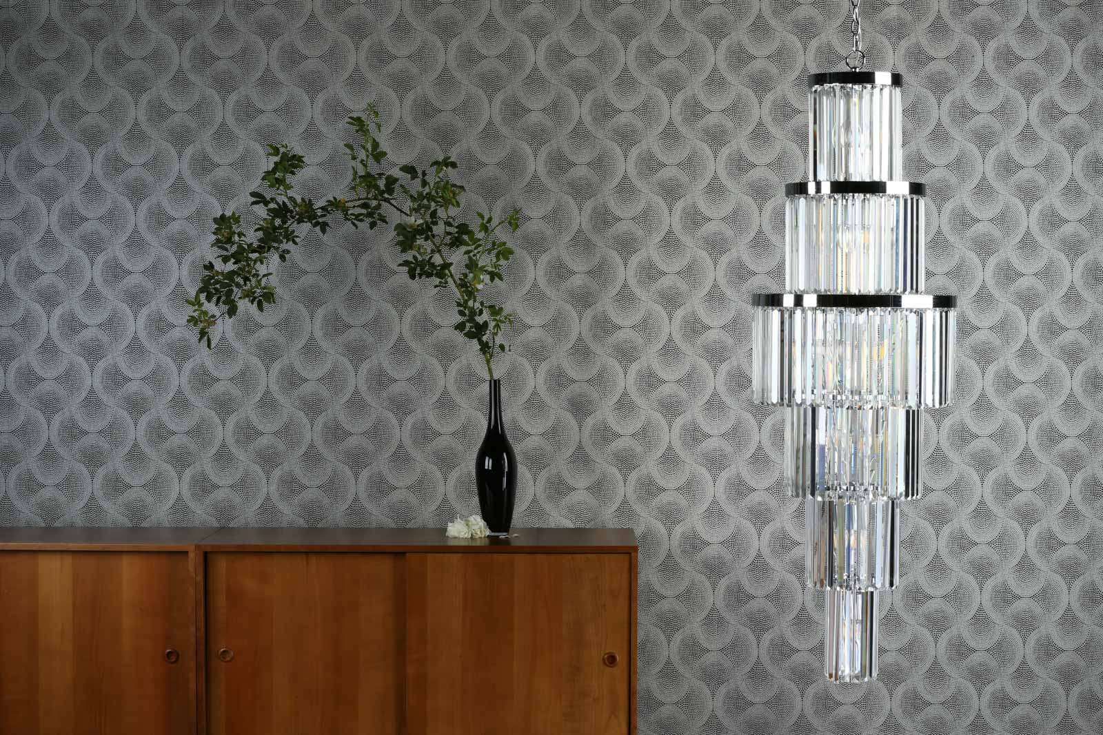 28Lt Crystal Chandelier Ceiling Light - Polished Chrome Finish, IP20 Rated for Living Room, Dining Room & Bedroom Elegant Lighting