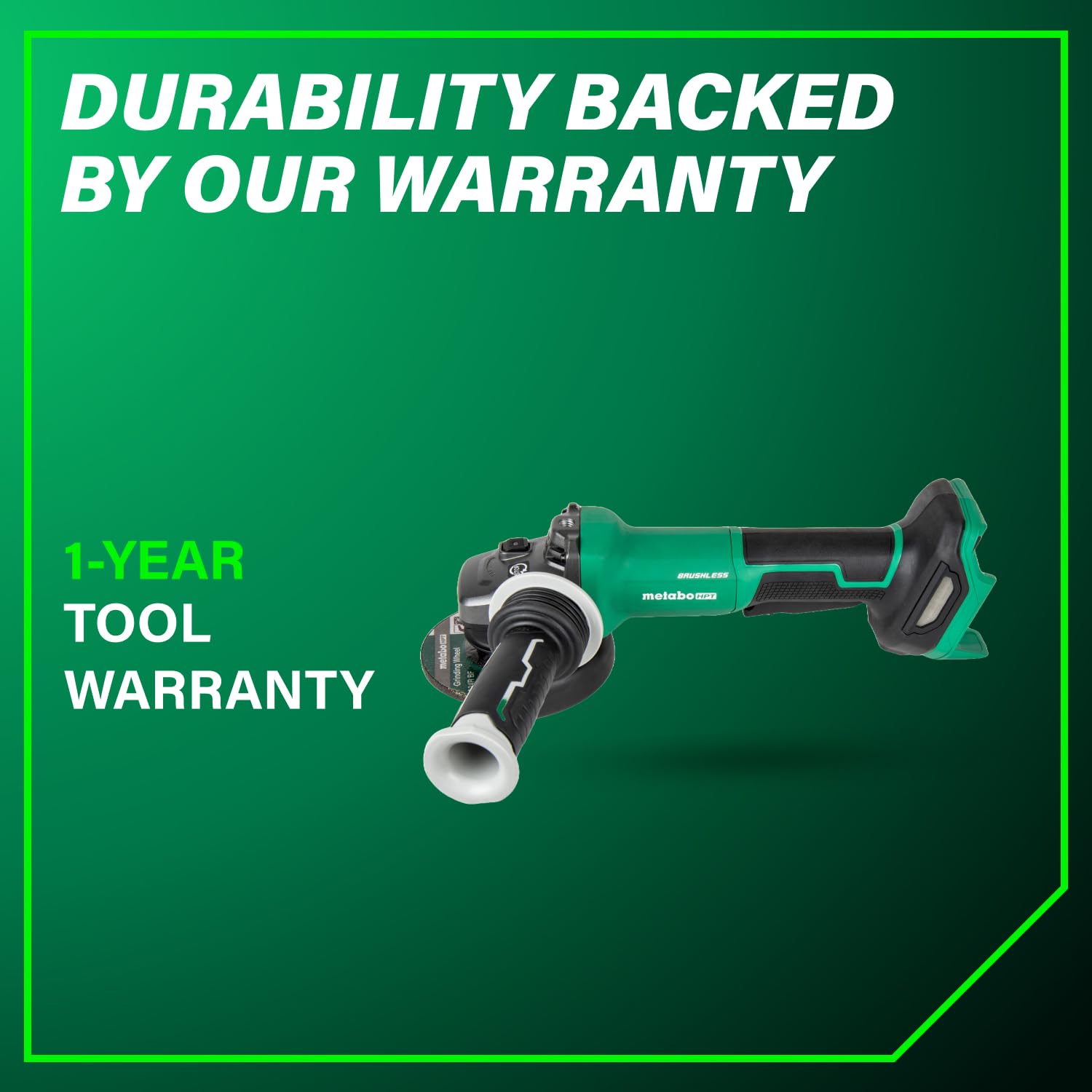 Metabo HPT 18V MultiVolt™ Cordless Angle Grinder 4-1/2-Inch - Tool Only (No Battery), 8000 RPM with Paddle Switch & 5 Safety Features, Auto Mode (Model G1812DFQ4) - Perfect for Metal Cutting, Grinding & DIY Projects