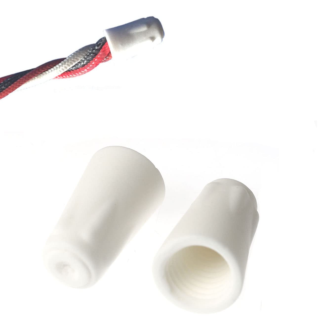 10Pcs Ceramic Wire Connectors - Medium Size 22-10 AWG, 600V High Heat Resistant Twist Caps for Electrical Wiring - Perfect for Home DIY, Industrial Electrical Projects and High Temperature Applications