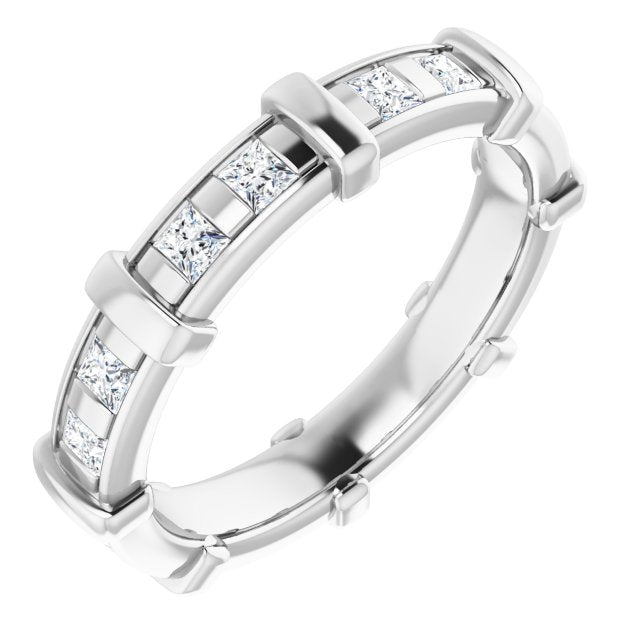 0.96 Carat Princess Cut Diamond Eternity Band Ring for Women - Perfect for Weddings, Anniversaries & Special Occasions