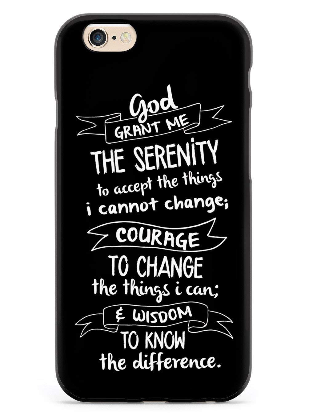 Inspired Cases - Premium 3D Textured Protective Phone Case Compatible with iPhone 6 Plus/6s Plus - Serenity Prayer Design in Chalk Finish - Durable Shockproof Cover for Everyday Use & Travel Protection