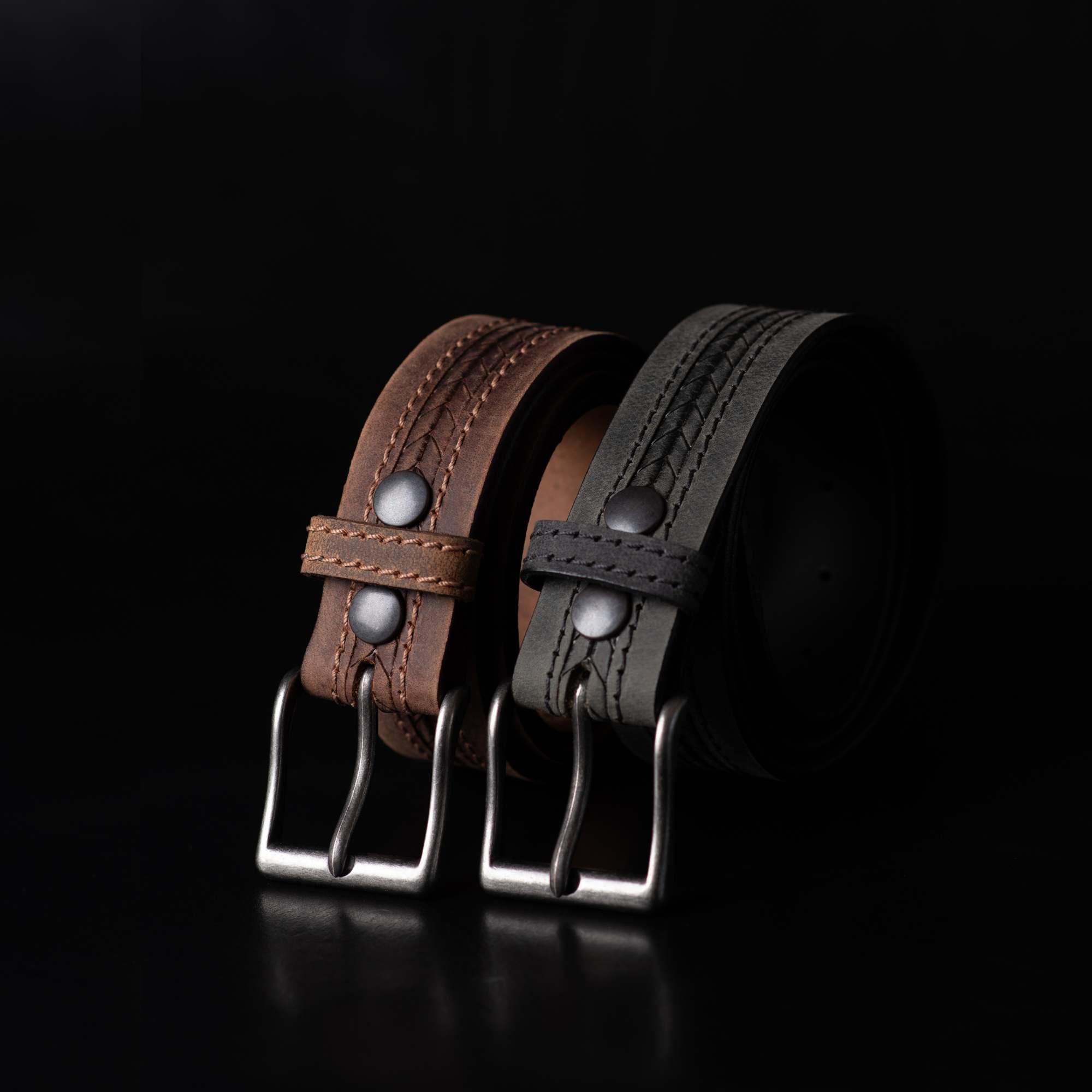 Premium Handcrafted Men's Distressed Leather Belt with Sleek Arrows - NAB Signature Quality Black Work Belt for Casual Wear - Available in Multiple Sizes (30, Black) - Perfect for Office, Date Night & Everyday Style