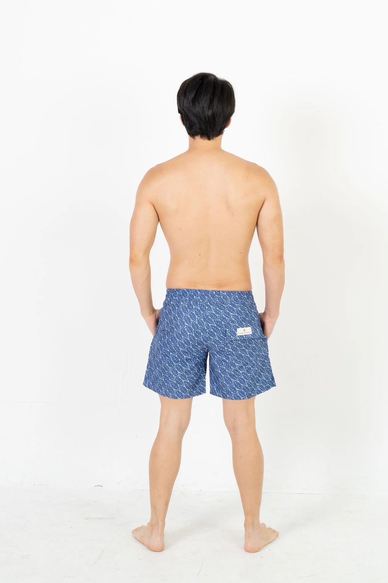 Southport Men's Quick-Dry Swim Trunks - UPF 50+ Sun Protection, Comfortable Beach Shorts for Swimming, Surfing & Vacation - Blue Canopy Design