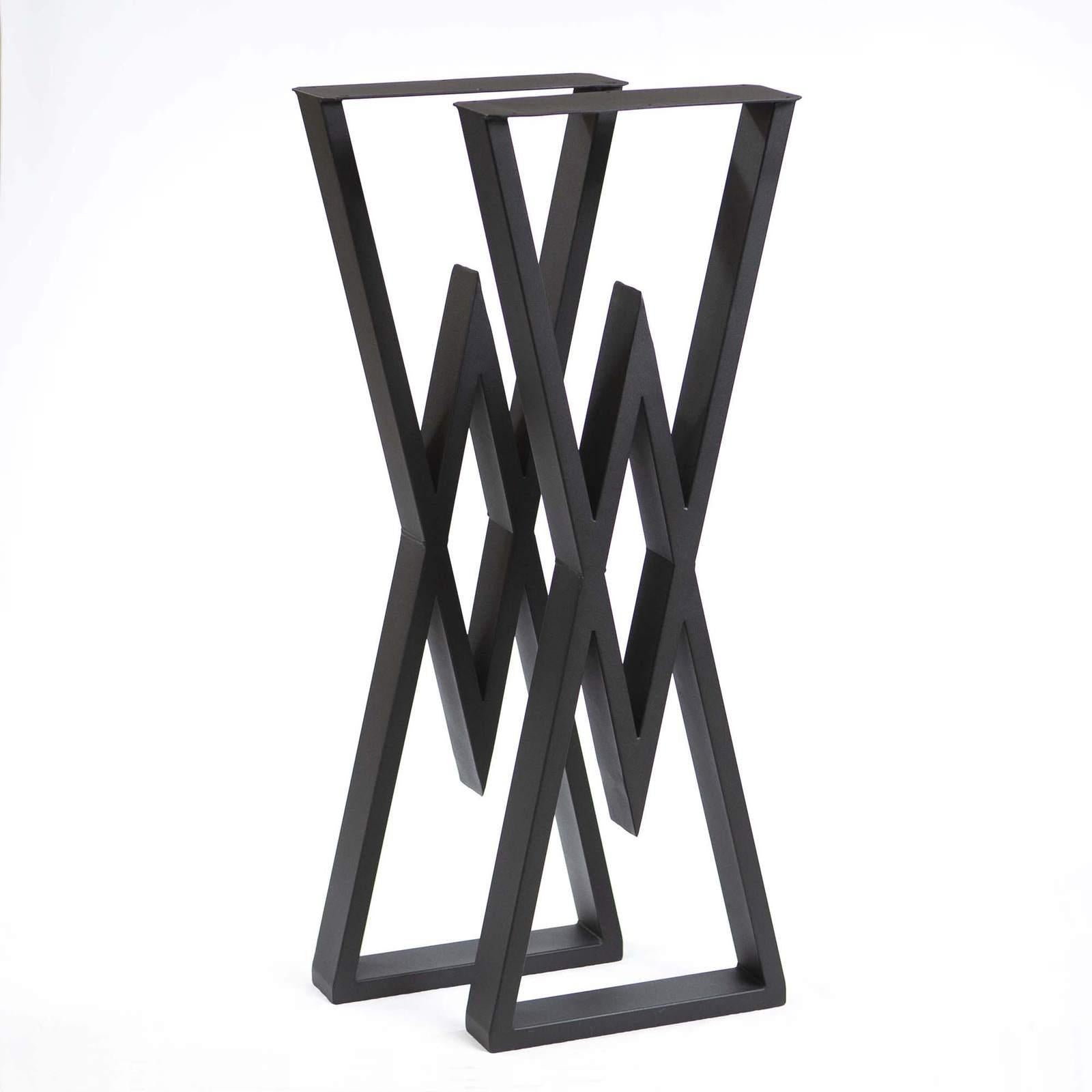 SS680 Metal Diamond Shaped Bar Table Leg Base - 40 Inches Tall, 14 Inches Wide (1 Pair) - Perfect for DIY Pub Tables, Kitchen Islands & Modern Home Bar Furniture