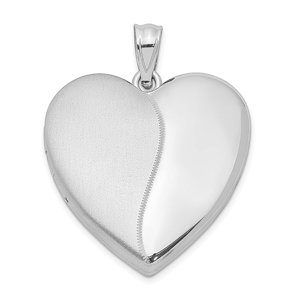 925 Sterling Silver 24mm Heart Photo Locket Necklace - Holds Pictures, Fine Jewelry for Women, Perfect Gift for Her - Ideal for Anniversaries, Birthdays & Special Occasions