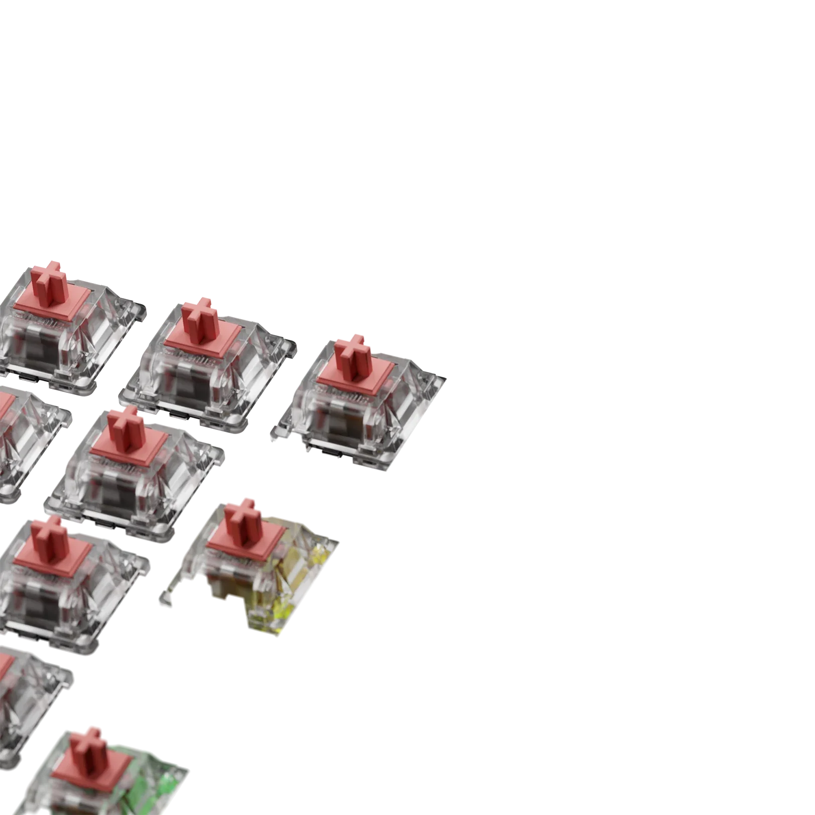 Glorious Fox Ultralight MX 100 ANSI Mechanical Keyboard Switches - Premium Linear Switches for Gaming, Typing & Office Use
