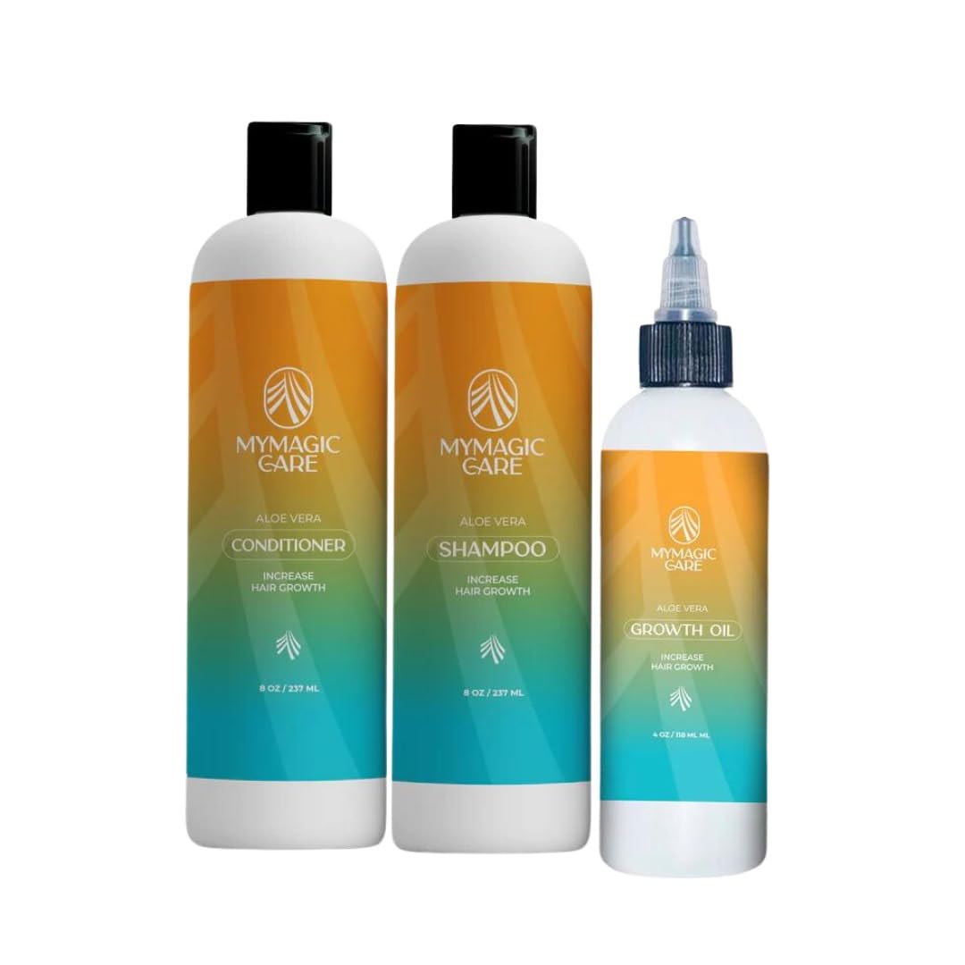 Complete Hair Care Trio Set - Sulfate-Free Deep Cleansing Shampoo, Tangle-Free Conditioner & Hair Growth Oil for Repair, Smoothness & Volume - Promotes Longer, Fuller Hair for Men & Women - Perfect for Daily Hair Care & Salon-Quality Results at Home