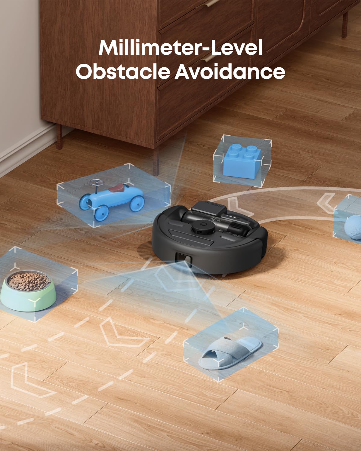 Eufy 3-in-1 Robot Vacuum Cleaner E20 with Self-Emptying Base (10 Weeks Capacity) | 30,000Pa Powerful Suction | Stick & Handheld Vacuum Combo | Smart Obstacle Avoidance | Pro-Detangle Technology | Ideal for Carpets, Hard Floors, Stairs & Tight Spaces | Perfect for Pet Hair, Home Cleaning & Daily Maintenance