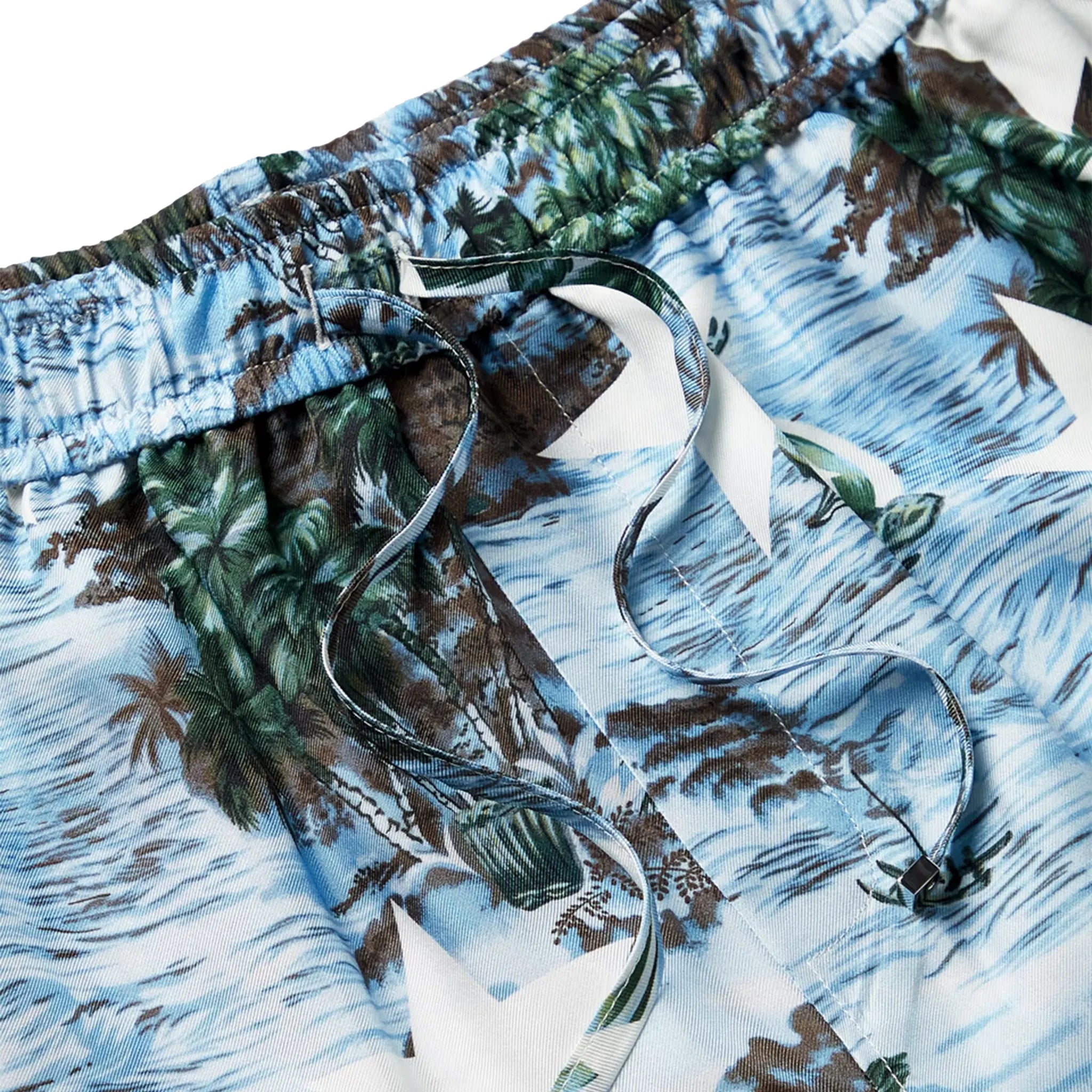Amiri Tropical Star Blue Swim Shorts for Men - Quick-Dry Beach Swimwear with UPF Protection - Perfect for Pool, Vacation & Summer Activities