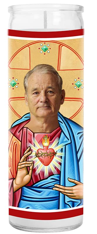 Murray Funny Gift Candle - 8 Inch Glass Prayer Votive Candle Handmade in USA - Perfect for Celebrity Actor TV Show Movie Fans - Great for Home Decor, Gifts & Relaxation