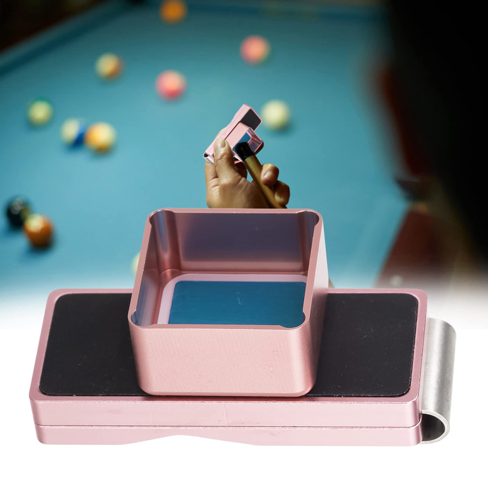 Jadeshay Magnetic Billiard Chalk Holder - Portable Mini Aluminum Cue Tip Chalk Carrier with Clip - Rust-Resistant & Mess-Free Chalk for Pool, Snooker & Game Room Accessories - Perfect for Bars, Home Pool Tables & Professional Players