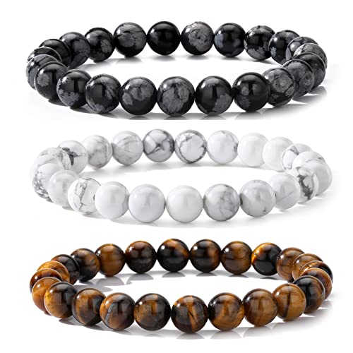 3Pcs-White,Grey,Brown