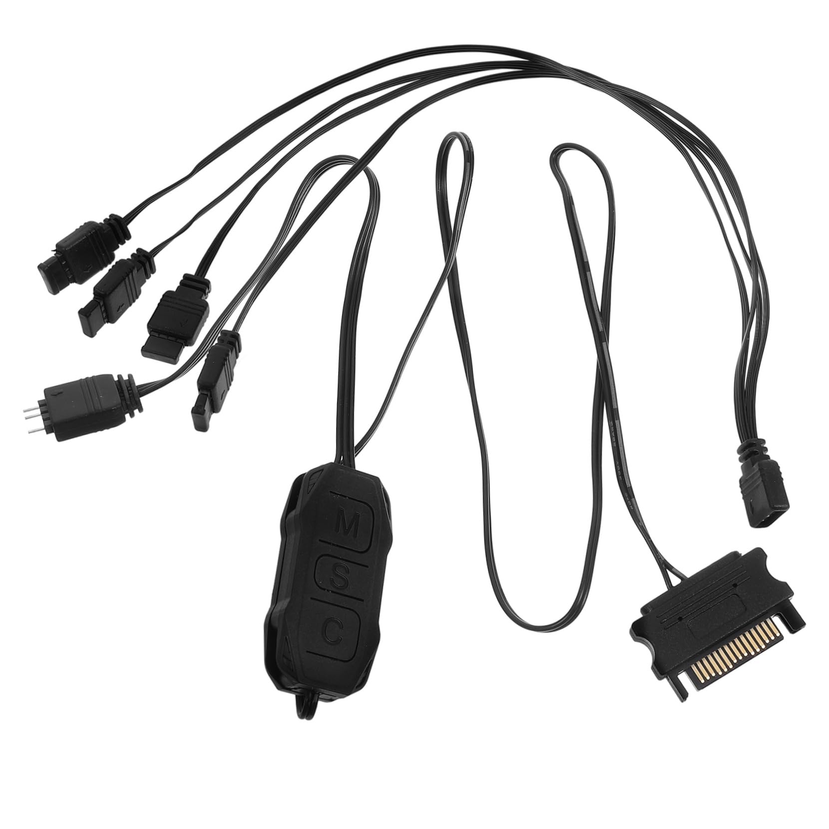 Uonlytech 2-Pack RGB LED Controller Hub & Sync System for PC Gaming Setup - Desktop Computer Lighting Accessories with PVC Strip Controller for Enthusiasts | Perfect for Gaming Rigs, Streaming Setups & Home Office Decor