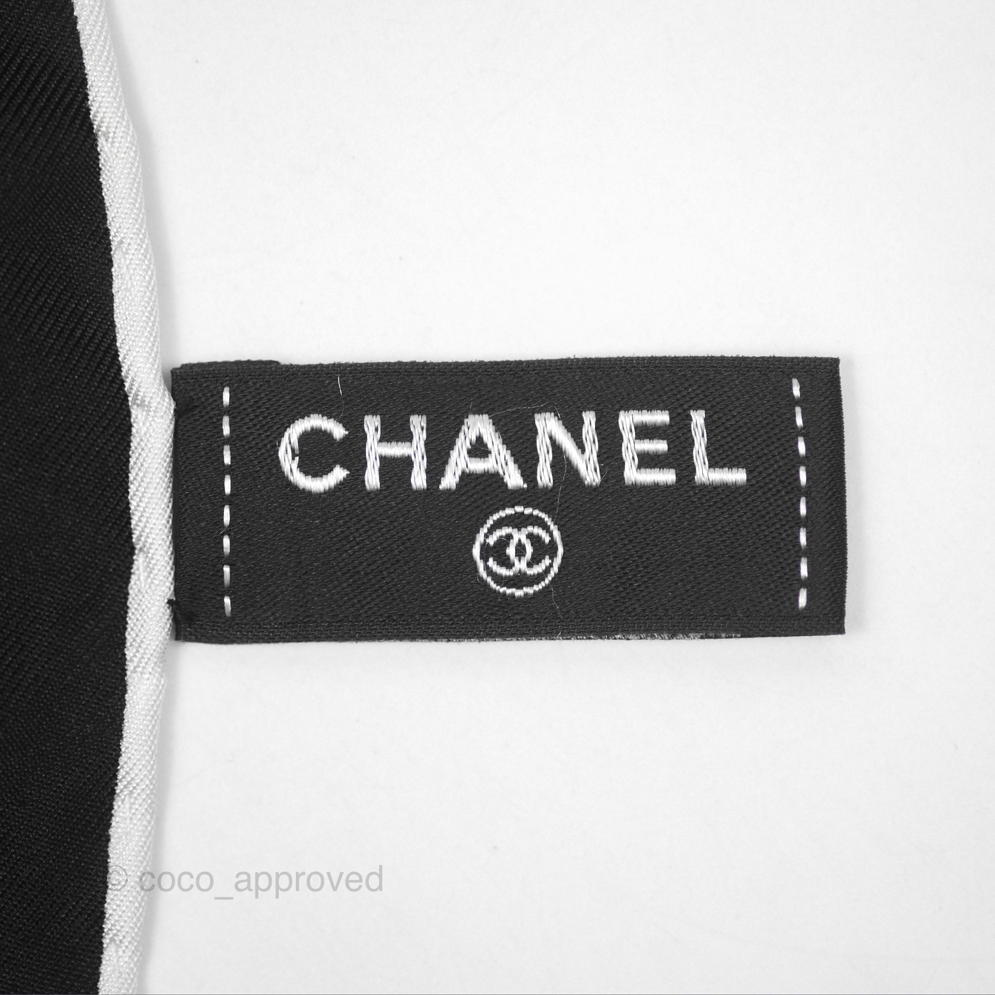 Chanel Camellia Square Silk Scarf 90cm Black and White Floral Print - Luxury Fashion Accessory for Women, Perfect for Gift, Party, and Everyday Elegant Style