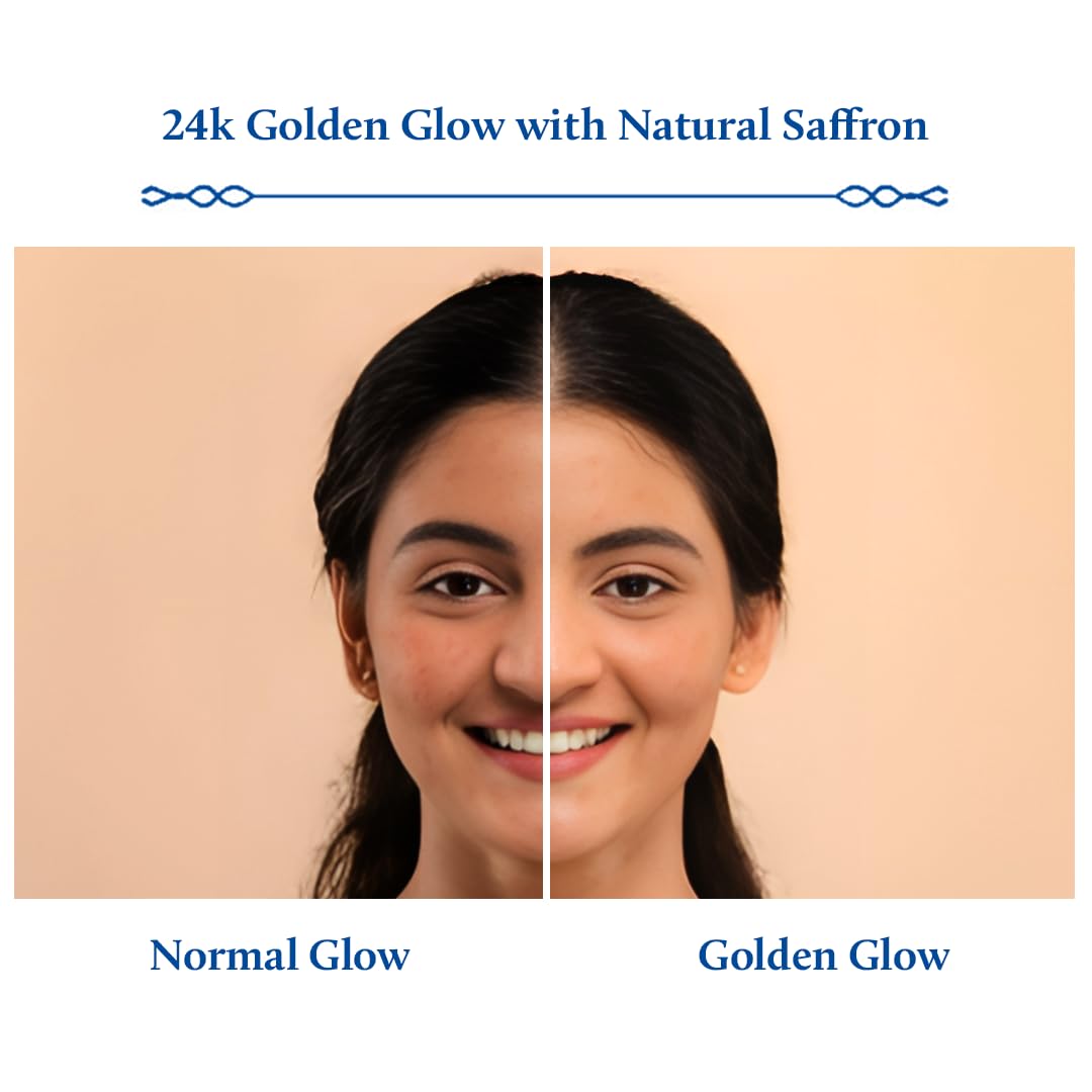 24K Gold Kumkumadi Face Serum for Glowing Skin - Ayurvedic Skin Brightening & Firming Treatment with 24 Herbs | Natural Anti-Aging Facial Serum Infused with Pure Gold | Perfect for Night Routine, Bridal Glow & Special Occasion Radiance (10ml)