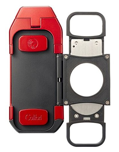 Colibri Boss Triple-Jet Butane Lighter with Built-in Cigar Cutter - Windproof, High-Altitude Tested, Refillable - Gunmetal & Black - Perfect for Cigar Enthusiasts, Outdoor Use & Gifts