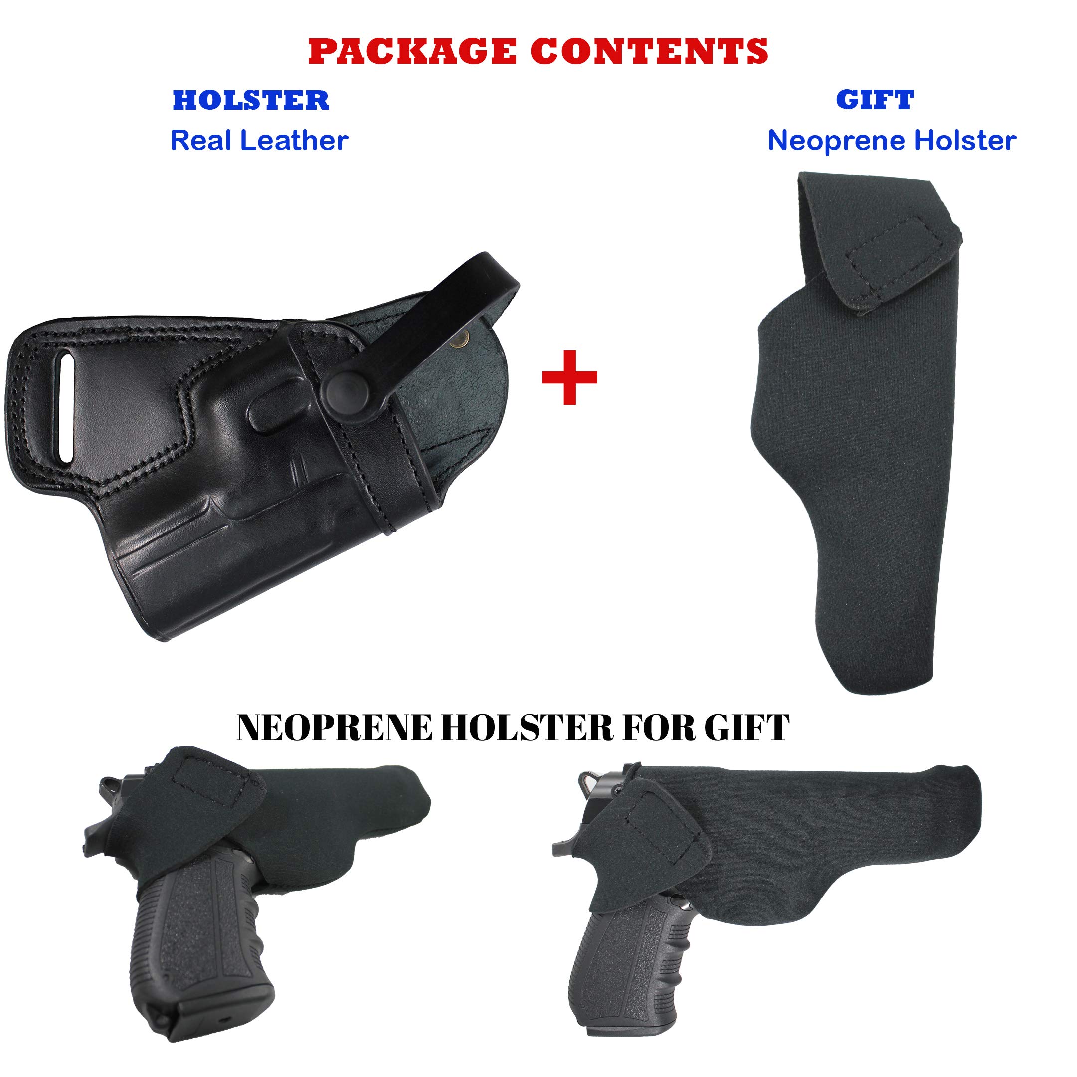Handmade Leather Small of Back (SOB) Gun Holster with Retention Strap - Concealed Carry Comfort for Back Waistband | Perfect for Hiking, Hunting & Everyday Concealment