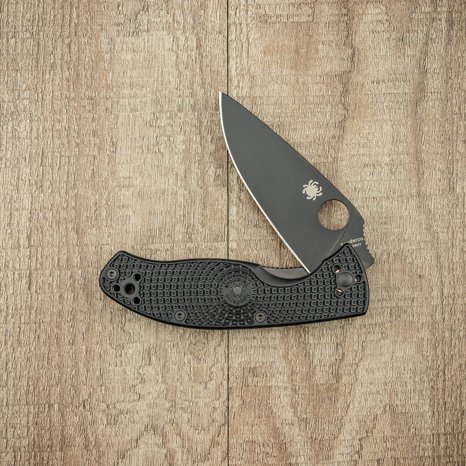 Spyderco Tenacious Lightweight Black Folding Knife - EDC Pocket Knife for Camping, Hiking & Outdoor Adventures