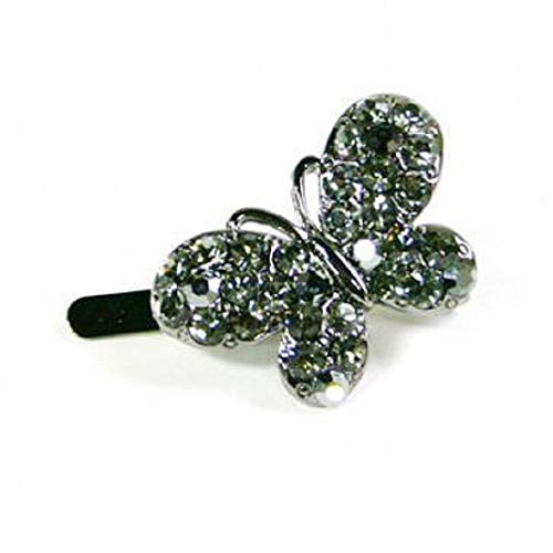 STARGAZER Magnetic Hair Clips Set - Butterfly Crystal Rhinestone Barrettes for Women & Girls | Fashion Hair Accessories with Hematite Stones | Perfect for Weddings, Parties & Everyday Use