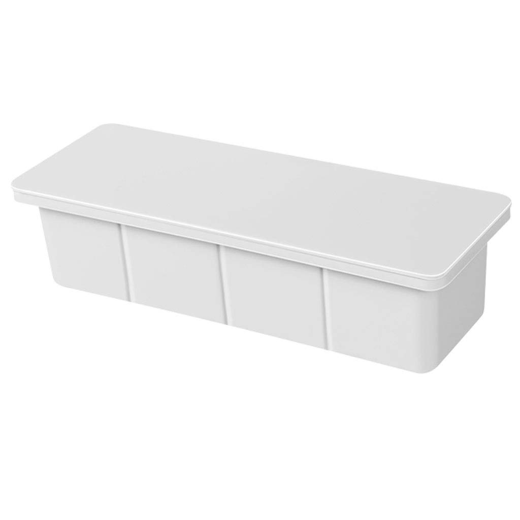 Small Plastic Rectangle Desktop Trash Can - Double Layer Wastebasket with Compartment for Office, Kitchen Countertop & Home Use | Space-Saving Tiny Garbage Bin for Paper, Food & Recycling