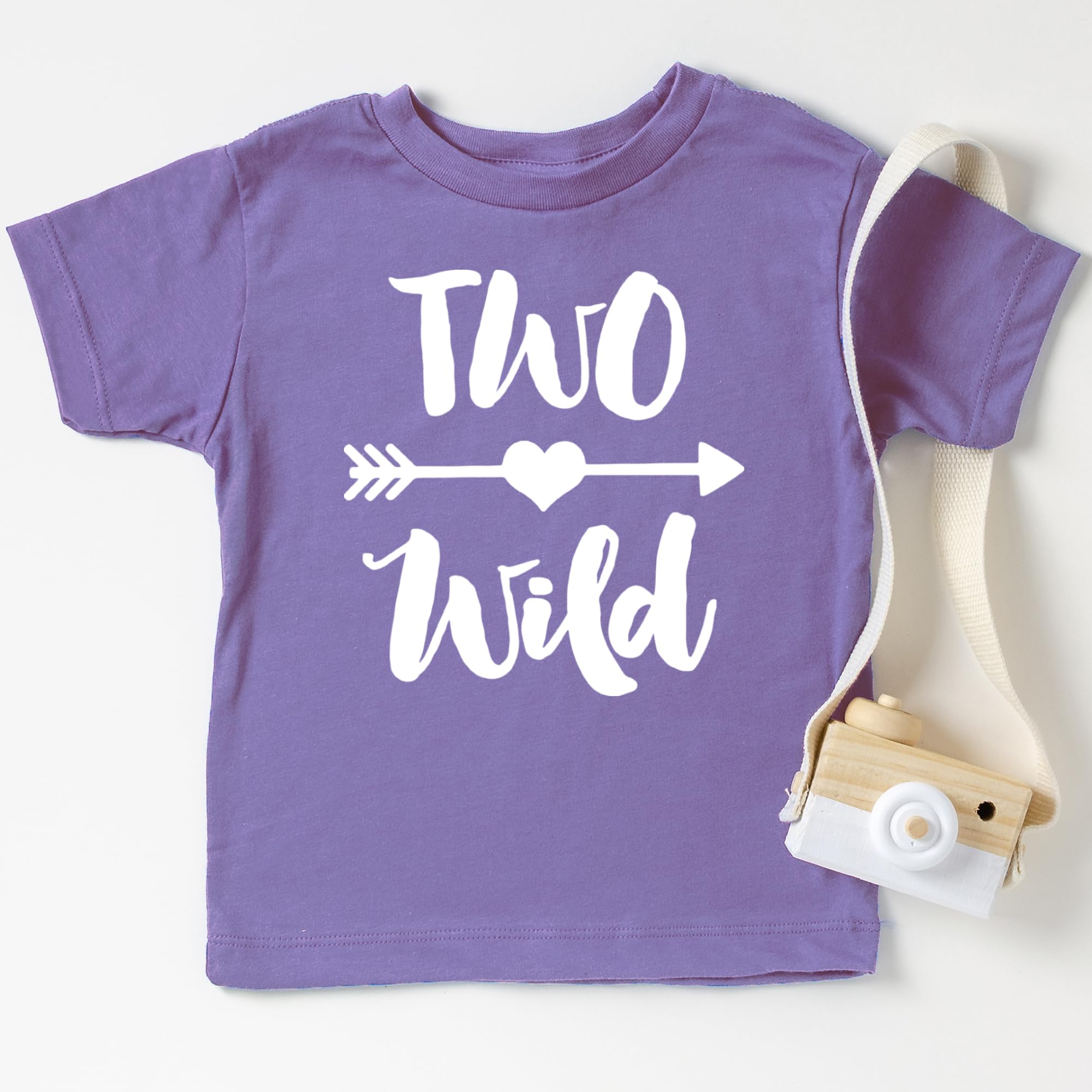 Olive Loves Two Wild 2nd Birthday Shirt for Toddler Girls - Cute Second Birthday Outfit for Baby Girl - Perfect for Birthday Parties & Photo Shoots