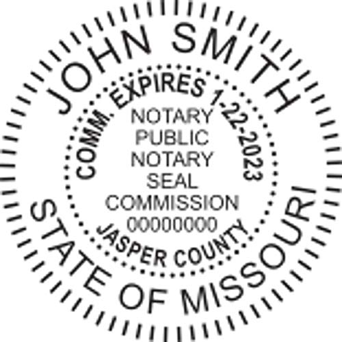 Missouri Notary Public Seal Stamp - Self Inking Round Notary Stamp with Unique Pink Body (R-542) | Perfect for Document Authentication, Legal Papers & Official Certifications