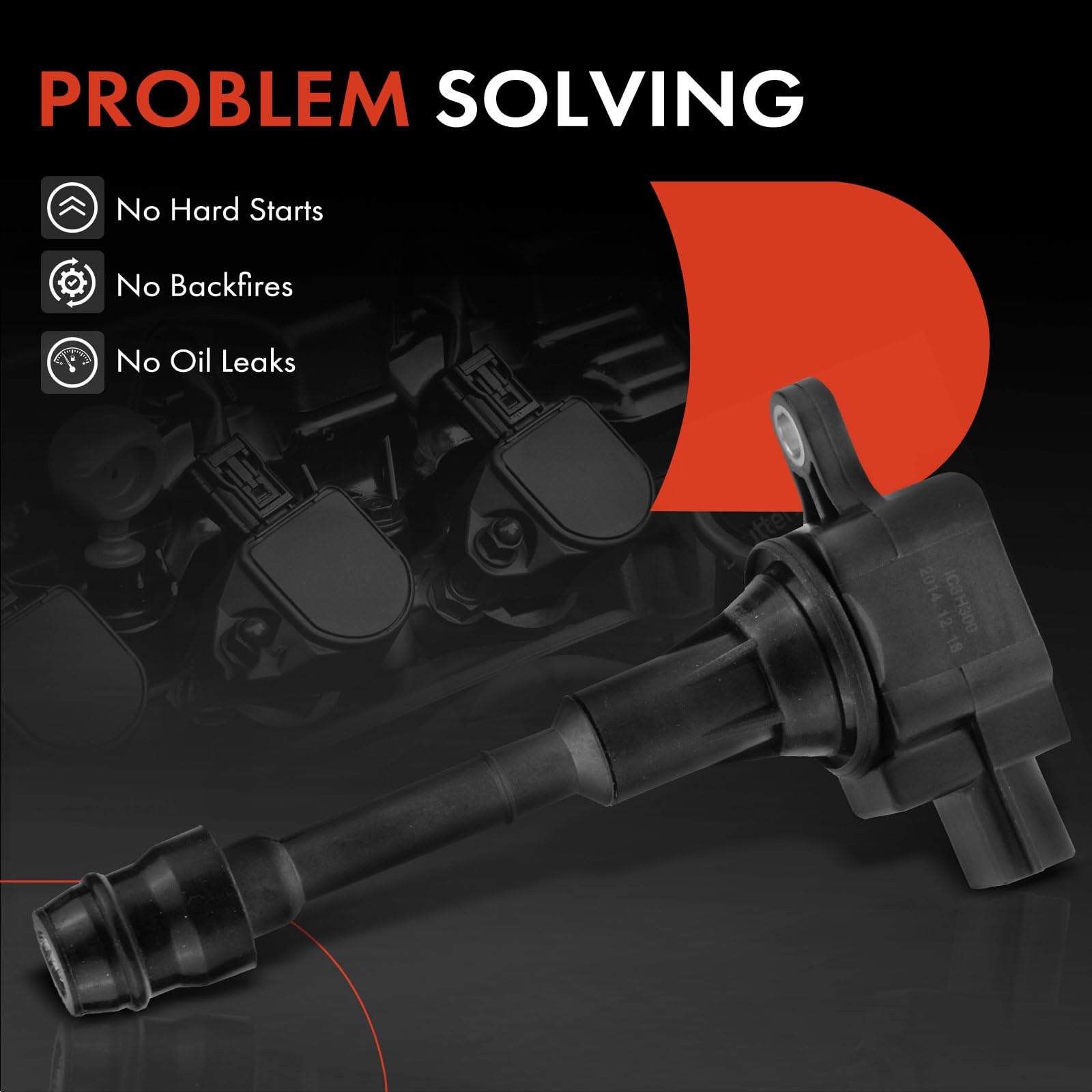 Premium Set of 4 Ignition Coil Packs for Nissan Altima 2002-2006, Sentra 2002-2006, X-Trail 2002-2013 - Compatible with L4 2.5L Engine, Replaces OEM# 22448-8H310 & UF-350 - Perfect for Smooth Engine Performance & Fuel Efficiency