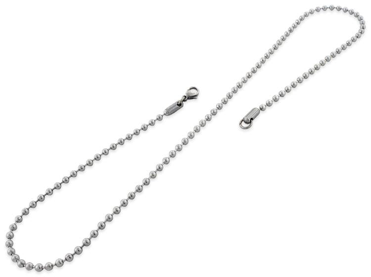 3MM Stainless Steel Bead Chain Necklace for Women - Durable Fashion Jewelry for Everyday Wear, Gift Giving & Special Occasions