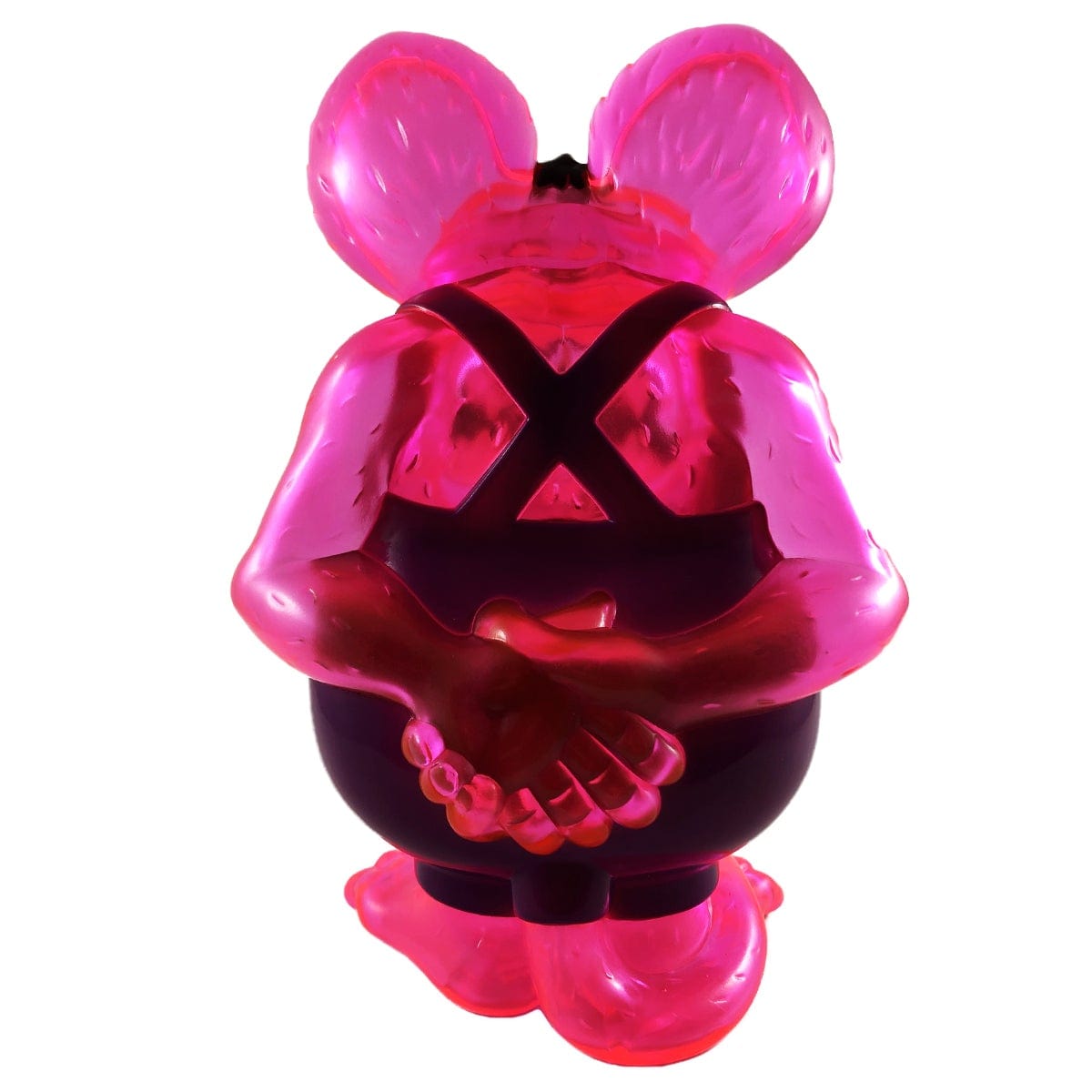 Ed Roth x Secret Base Rat Fink Translucent Pink Vinyl Figure - Collectible Art Toy for Pop Culture Fans, Home Decor & Office Display