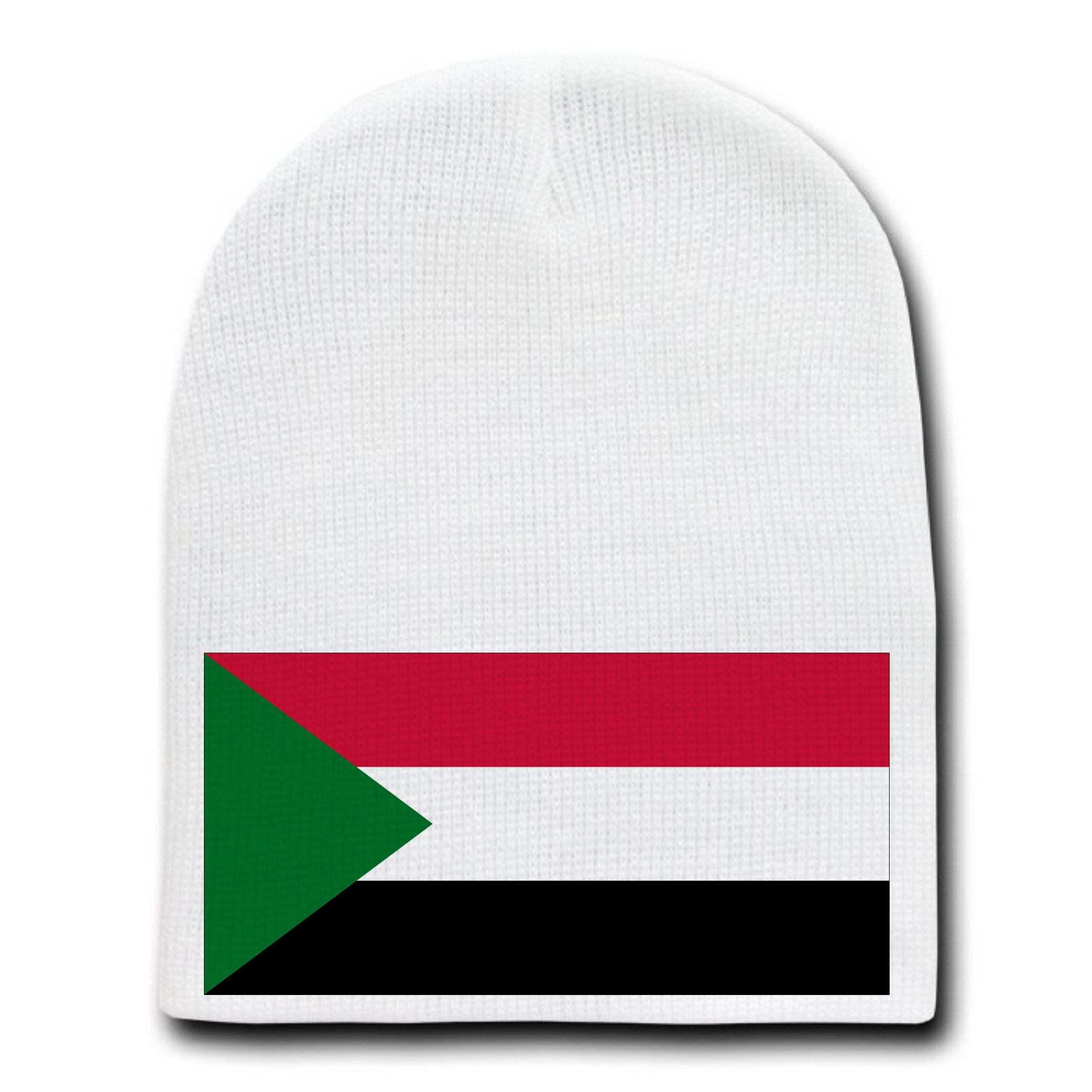 Sudan National Flag Beanie - White Skull Cap Hat for Men & Women - Perfect for Sports, Outdoor Activities & Patriotic Events