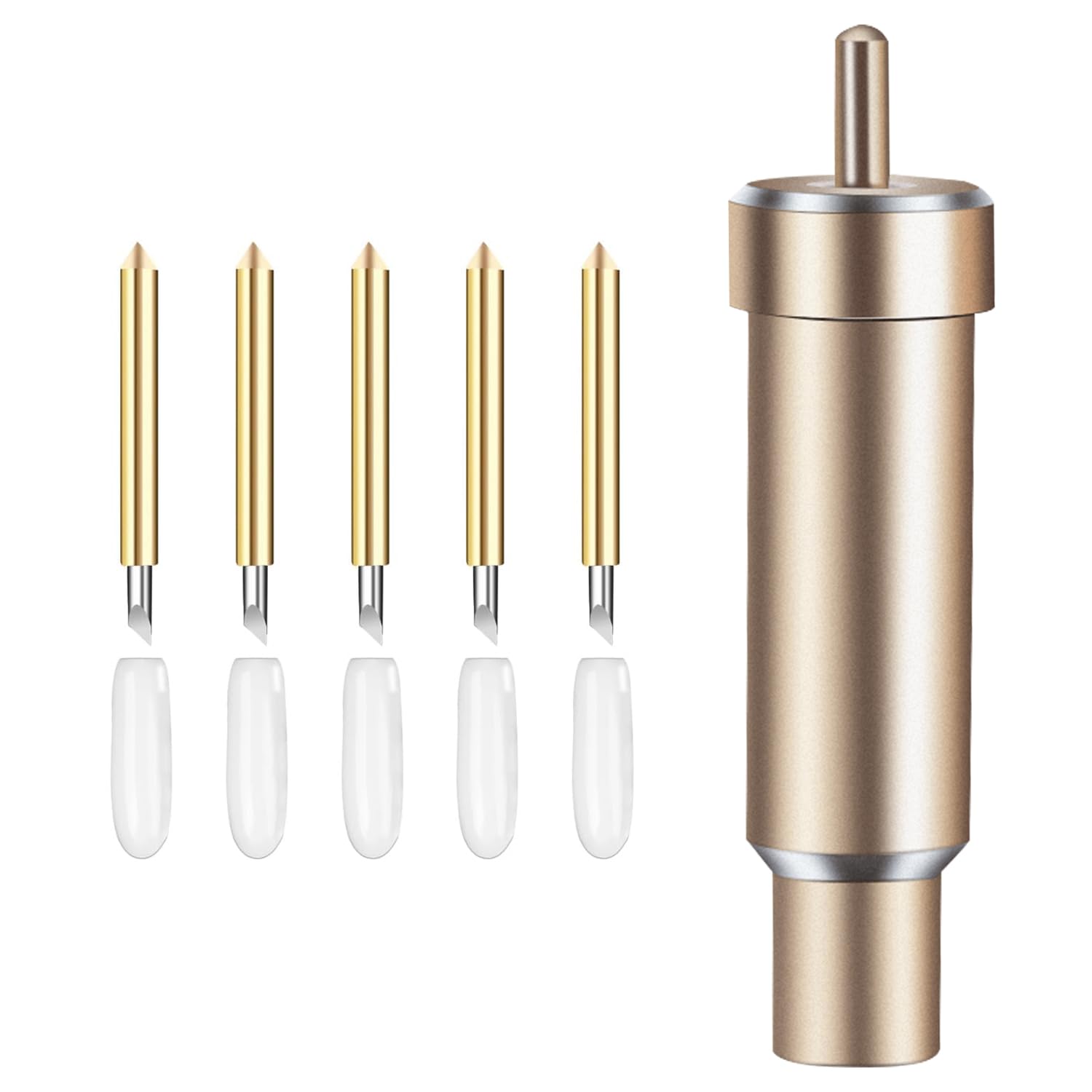 5-Pack Premium Fine-Point Blades & Housing for Cricut Explore Air 2/3, Maker, Maker 3, Expression - Perfect for Cardstock, Vinyl, Iron-On HTV - DIY Crafts, Home Decor, Scrapbooking & Sign Making