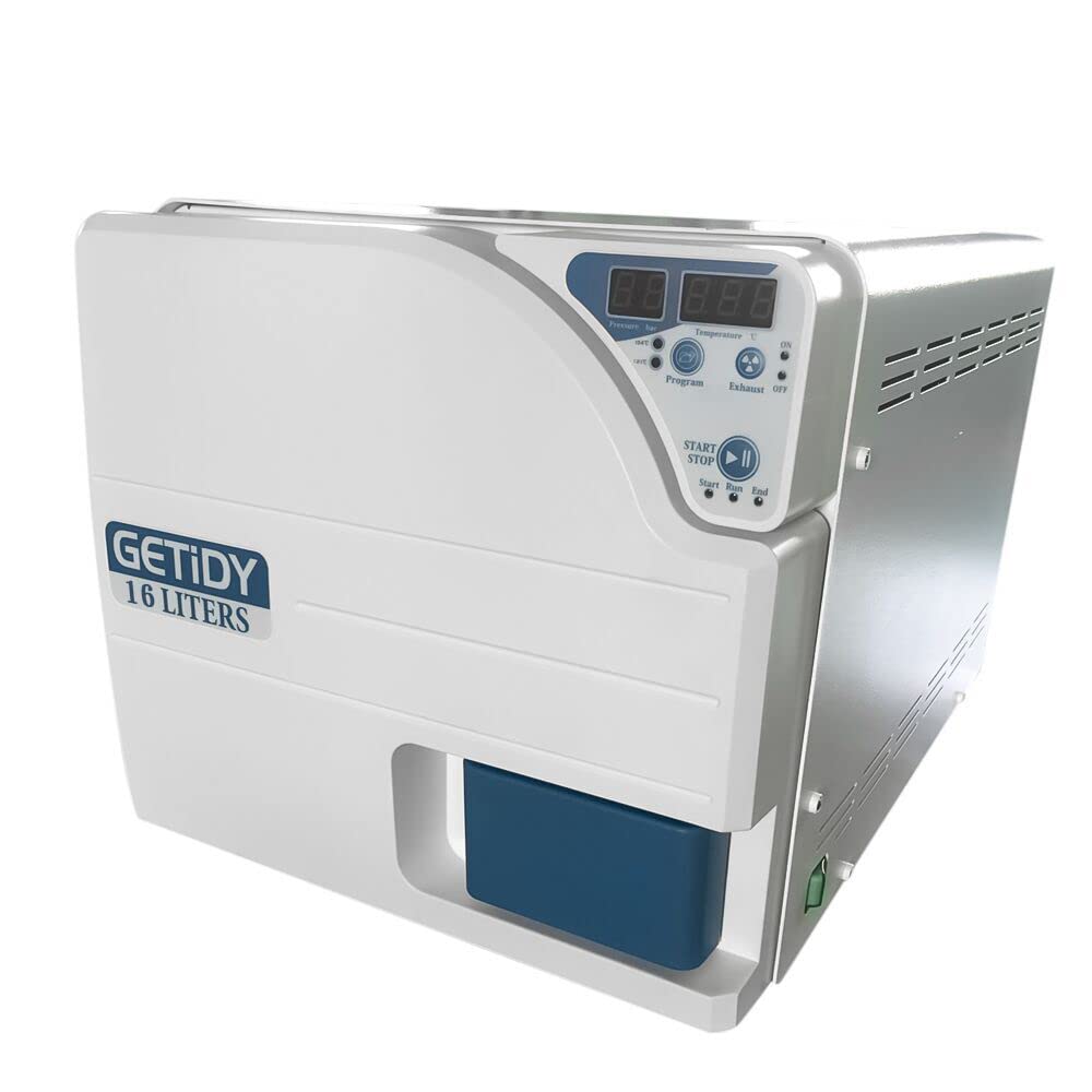 US Stock 16L Digital LCD Screen Steam Autoclave Sterilizer - Stainless Steel SU304 with Drying & Dual Control | Perfect for Dental Clinics, Tattoo Shops & Home Sterilization