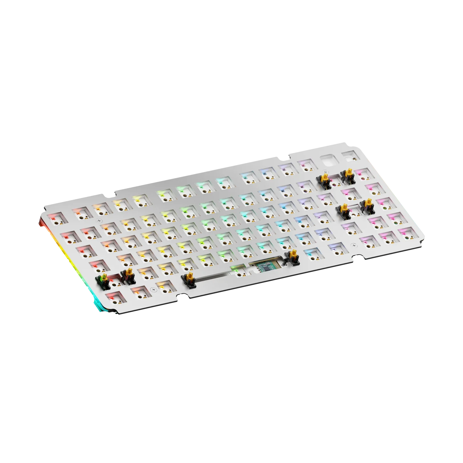 GMMK 3 75% ANSI Mechanical Keyboard Switch Plate - Silver Aluminum Replacement Part for Custom Gaming & Typing Setup