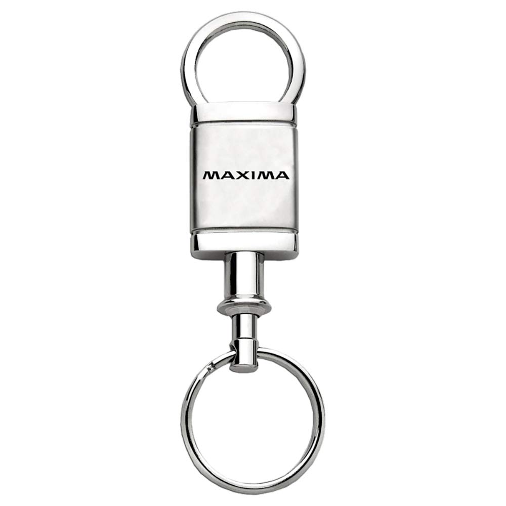 Nissan Maxima Satin Chrome Valet Keychain - Premium Car Key Holder for Nissan Vehicles - Perfect for Valet Parking, Gifts & Everyday Use