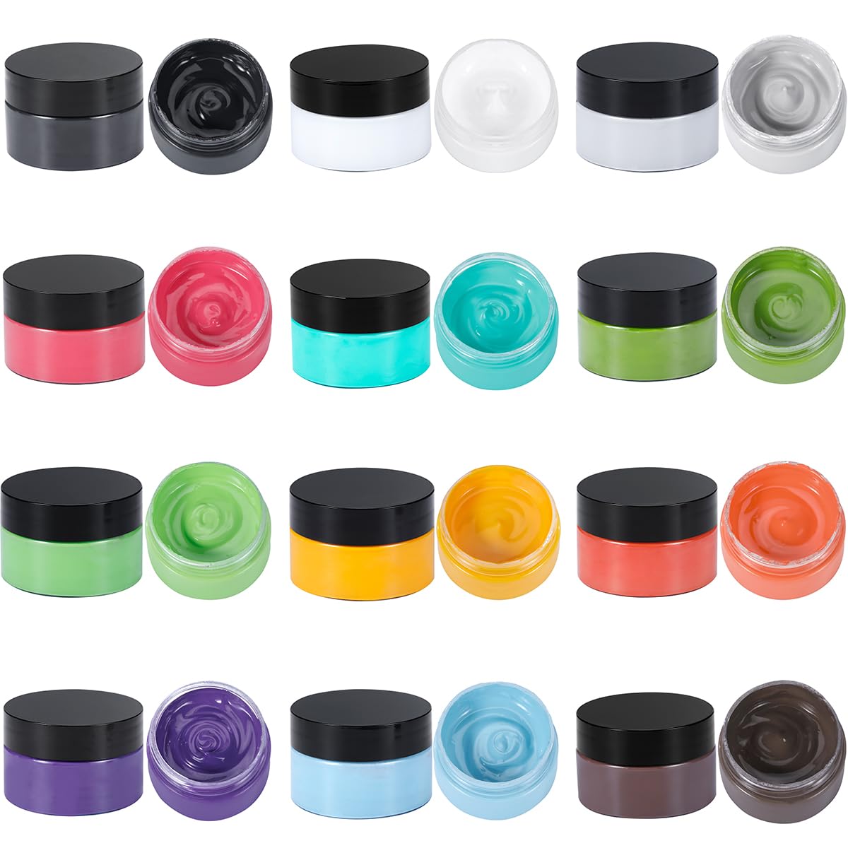 12 Pack Reusable Chalk Paste Paint for Stencils & Silk Screen - Non-Toxic DIY Chalkboard Ink for Home Decor, Crafts, Wall Art & Sign Making - Perfect for Weddings, Cafes & Classroom Projects