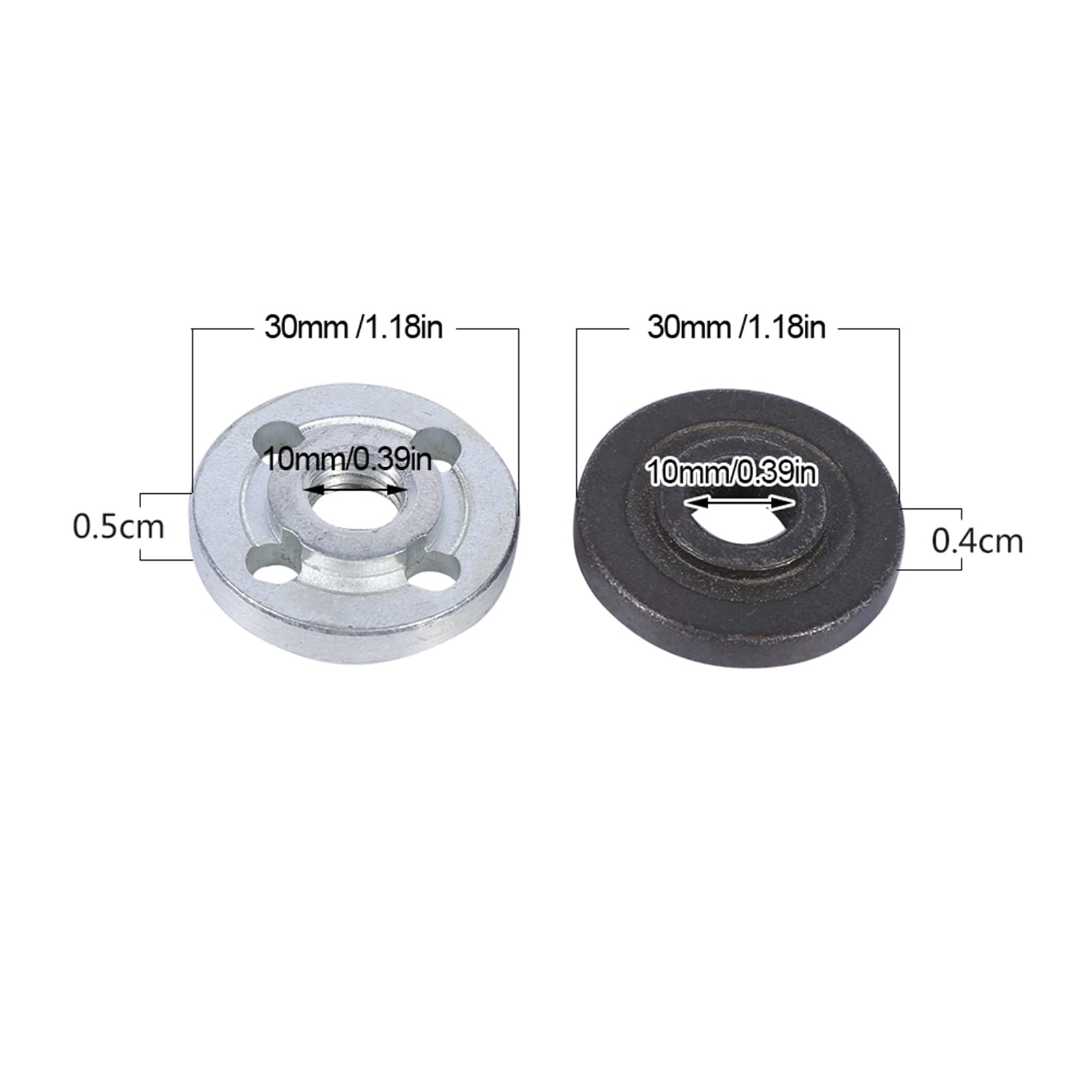 Fdit 1 Pair Replacement Inner & Outer Flange Nut Set for 9523 Angle Grinder - Compatible with Makita 9523, Perfect for Metal Cutting, Grinding & Polishing Projects