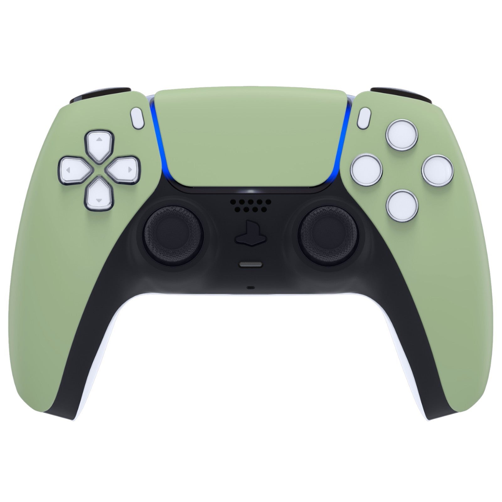 eXtremeRate PS5 Controller Front Housing Shell Replacement - Compatible with BDM 010/020/030/040/050 - Matcha Green - DIY Customization for Enhanced Gaming Experience