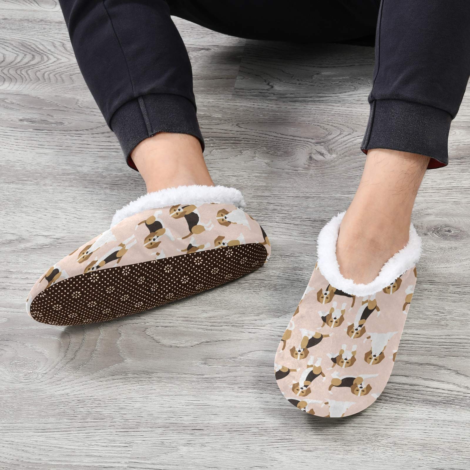 Warm Winter House Slippers for Women & Men - Non-Slip Cozy Fleece Indoor Slippers with Cute Teeth Design - Perfect for Home, Office & Relaxation