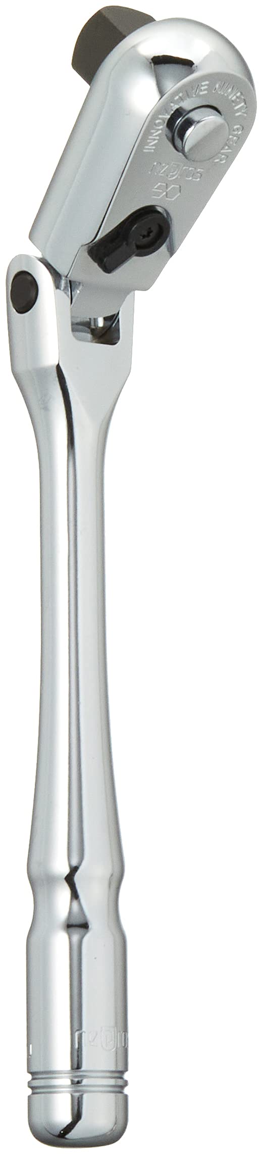 Nepros Compact Flex-Head Ratchet Handle NBRC390F - Professional Automotive Tool for Tight Spaces & DIY Repairs - Perfect for Mechanics, Car Enthusiasts & Home Garage Use