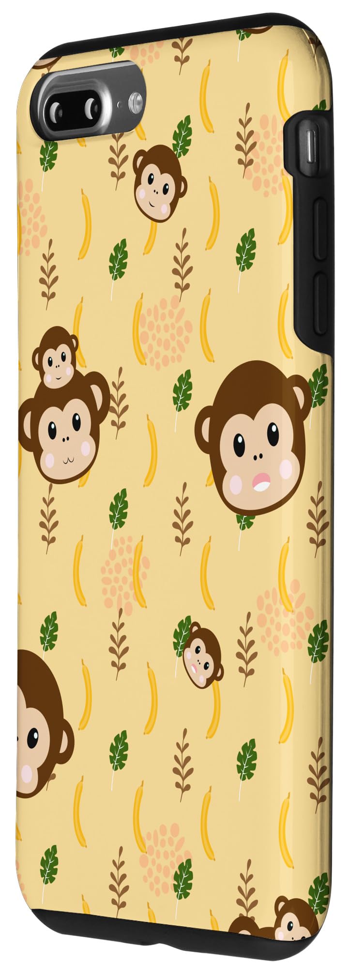 iPhone 7 Plus/8 Plus Animal Jungle Pattern Phone Case - Cute Monkey Design Protective Cover for Everyday Use, Outdoor Adventures & Travel