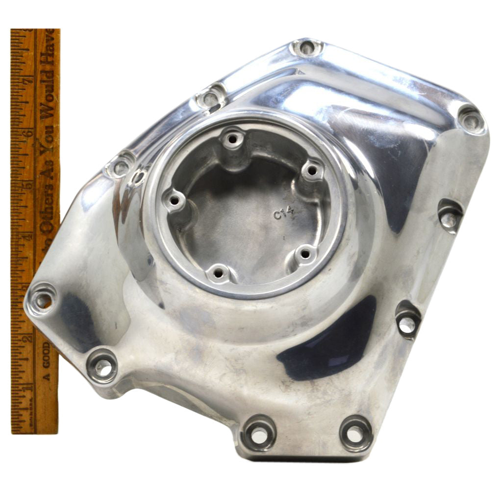 Harley Davidson Twin Cam Cover Part #25362-01 - Semi Polished Aluminum Engine Cover for Motorcycle Customization & Performance Upgrade