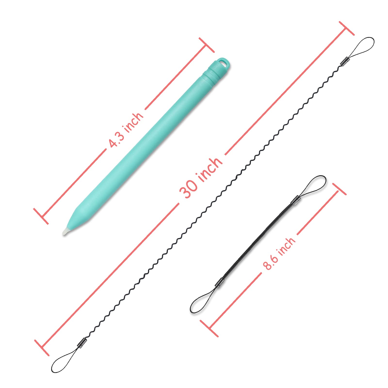 Colorful Stylus Pen & Lanyard Set for LCD Writing Tablet - 3 Pack Replacement Styluses with 1 Adjustable Lanyard - Perfect for Kids Drawing Pads, Doodle Boards & Digital Note Taking - Ideal for School, Office & Creative Sketching