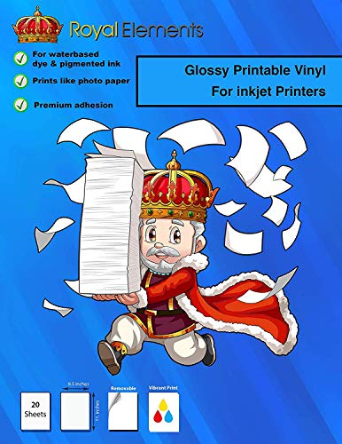 Glossy Printable Vinyl - 20 Sheets