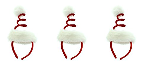 Red Spiral Santa Hat With White Fur