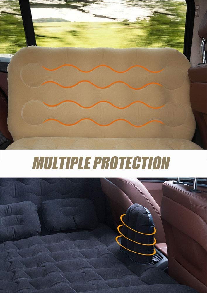 Universal SUV Car Air Mattress - Inflatable Back Seat Bed for Travel & Camping | Portable Sleep Pad for Road Trips, Cars & SUVs | Beige | Perfect for Long Drives, Camping & Roadside Rest