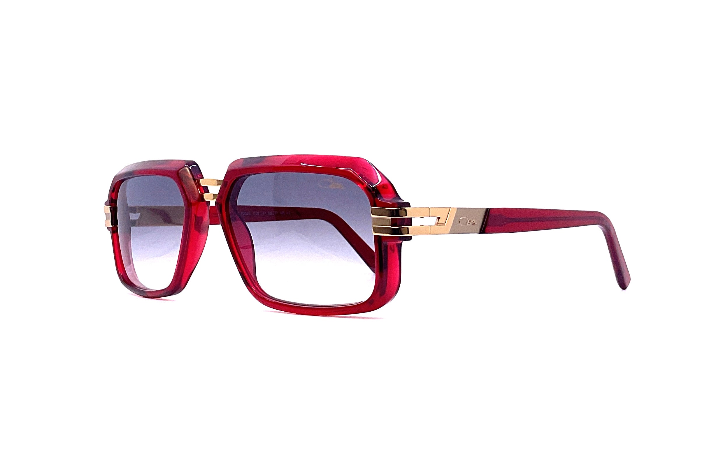 Cazal 6004/3 Sunglasses - Red/Gold Frame with UV Protection - Stylish Retro Aviator Sunglasses for Men & Women - Perfect for Driving, Travel, and Outdoor Activities